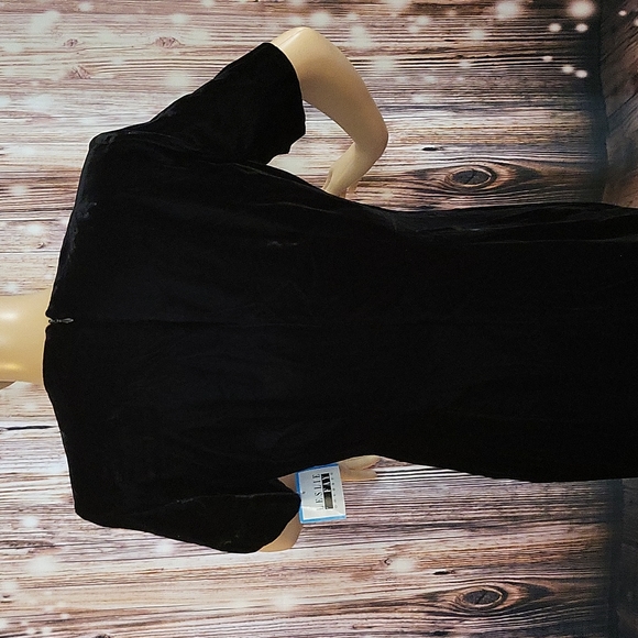 Leslie Fay Women's Black Velvet Dress Size 8 - Picture 10 of 12